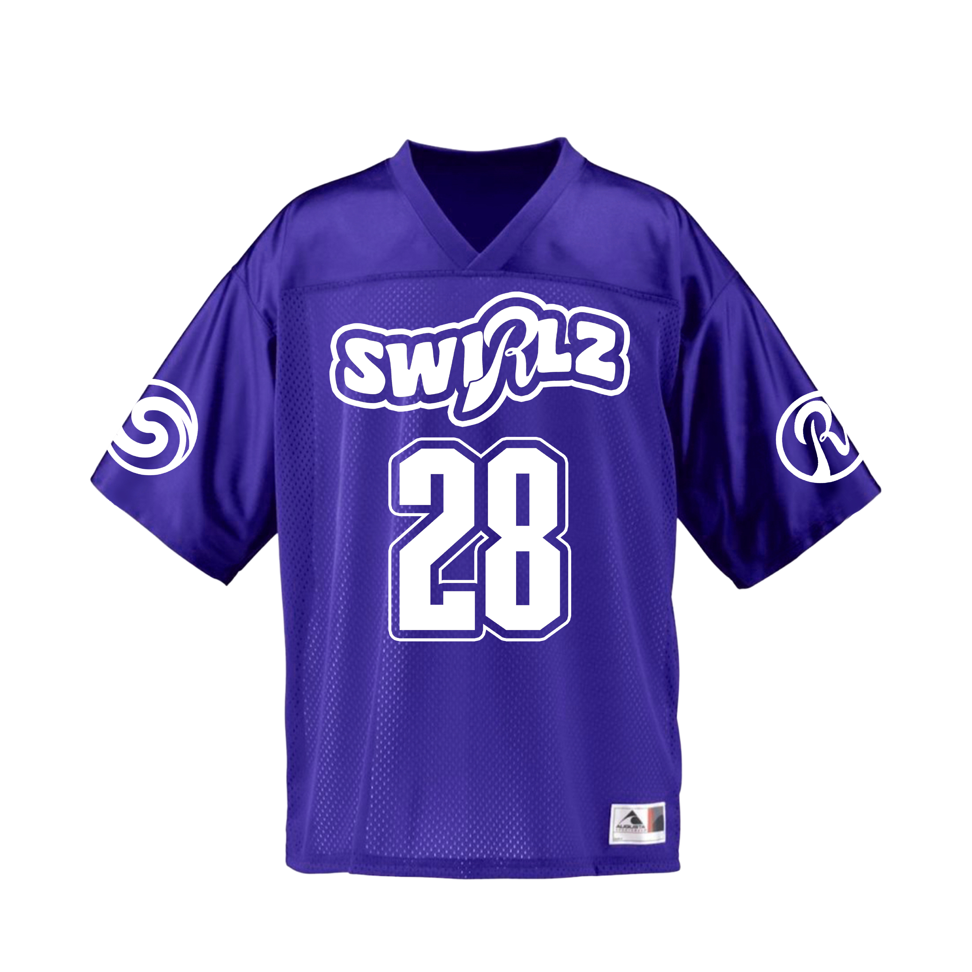 (PRE-ORDER) SWIRLZ Football Jersey - Purple / White