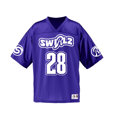 (PRE-ORDER) SWIRLZ Football Jersey - Purple / White